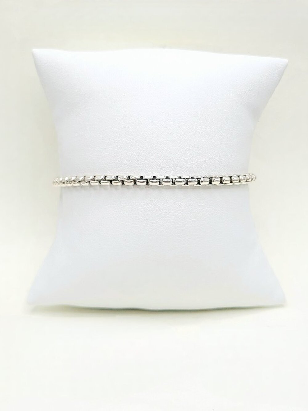 David Yurman Box Chain Bracelet in Sterling Silver - 3.6mm - Size Medium